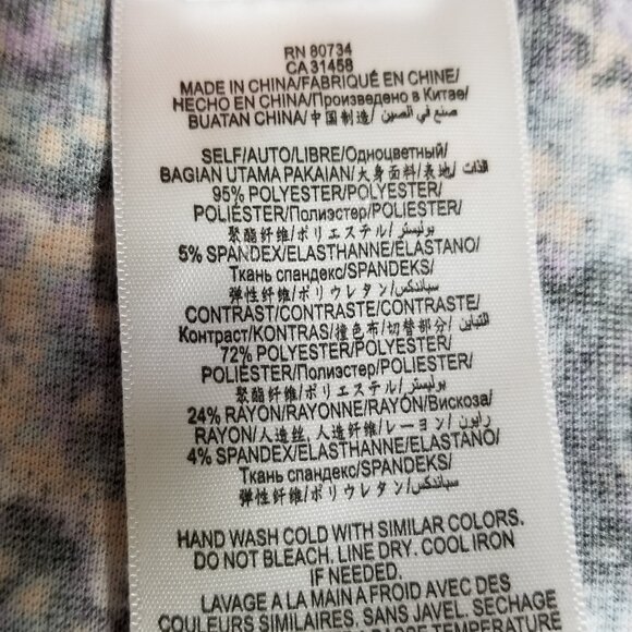 BCBGeneration Y2K Mini Dress XS Sleeveless Knit Cutout Blue Fog Kaleidoscope - Picture 11 of 12